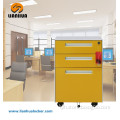 Modern office 3 drawer metal mobile pedestal movable file